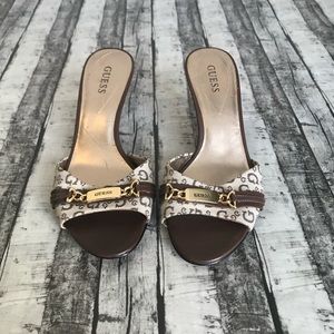 Guess Logo Kitten Heels